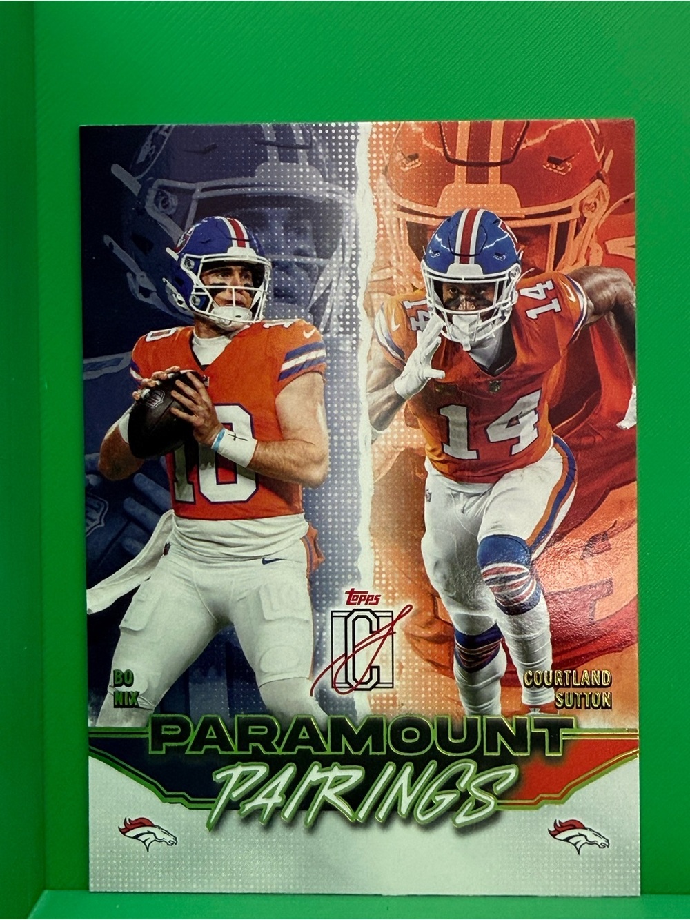2025 Topps Signature Class Paramount Pairings Bo Nix Courtland Sutton Broncos - Picture 1 of 2